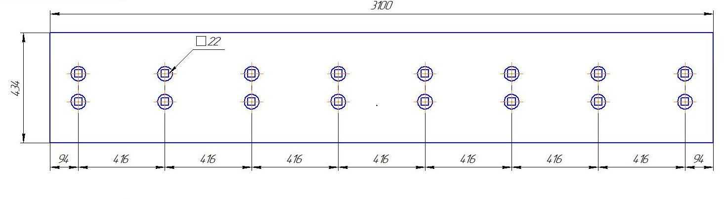 Спецнож 3100x434x20 ст 45